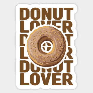 Chocolate donut illustration with text Sticker